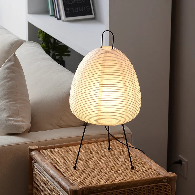 Japanese Rice Paper Lantern Led Table Lamp Living Room Bedroom